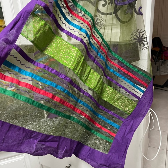 Handmade cotton and silk dupata - Picture 5 of 5